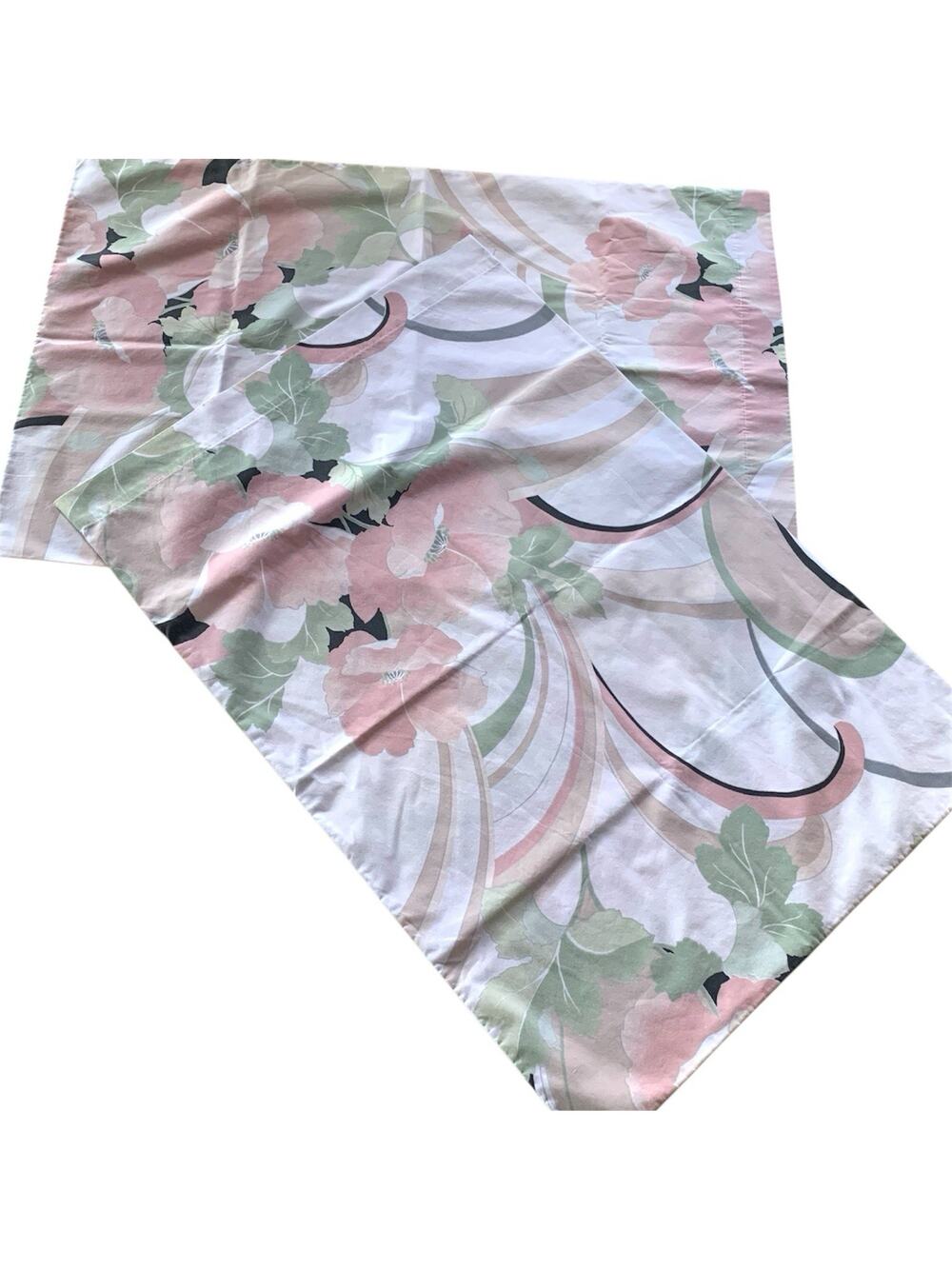 Vintage 80s Set of 2 Springmaid Anastasia Pillowcases Queen Deco Andre Richard